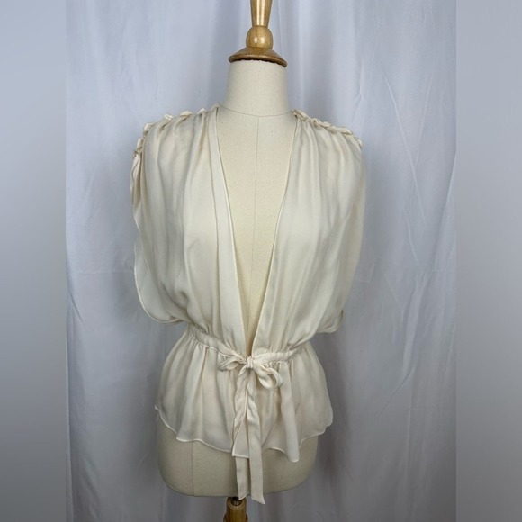 Haute Hippie Tops - NWT 100% Silk Haute Hippie Cream Top
